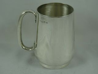 Crested Victorian Solid Silver Pint Tankard,  1893,  293gm