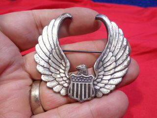 Ww2 Aaf Flight Instructor Sterling Hat Badge