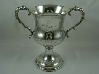 Victorian Silver Trophy Cup,  1865,  490gm