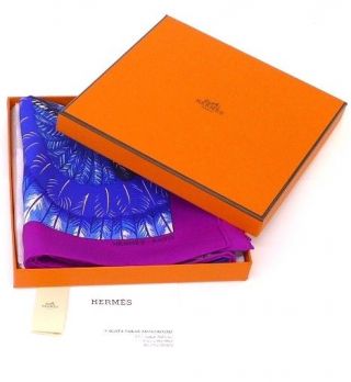 Hermes Carre Vintage 70 Scarf Brazil Wing Silk 100 Interior Women Auth Rare 2