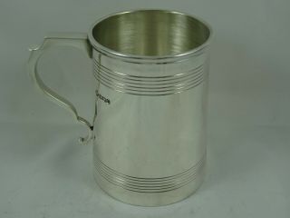 Quality Solid Silver Pint Tankard,  1930,  366gm