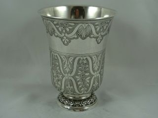 18th Century French Solid Silver Beaker,  C1770,  160gm