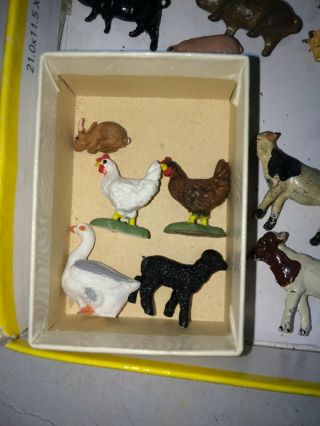 Group Of 30 HO Vintage 50s/60s Metal Train Layout Animal Figures,  Cows,  Sheep,  Pigs 2