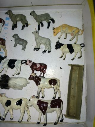 Group Of 30 HO Vintage 50s/60s Metal Train Layout Animal Figures,  Cows,  Sheep,  Pigs 5