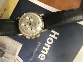 Vintage 14kt Gold Universal Geneve Compax Chronograph Wristwatch Chrono 1940s