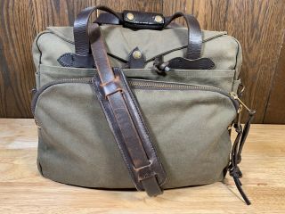 Filson Vintage Quality Padded Computer Briefcase Bag 258 - Ykk Zippers