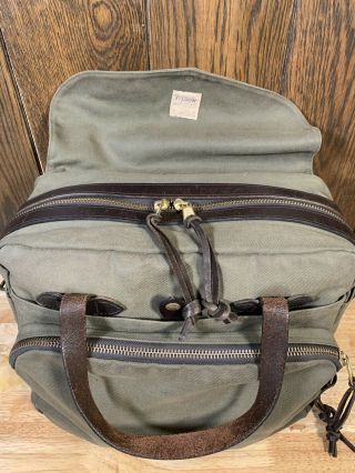 Filson Vintage Quality Padded Computer Briefcase Bag 258 - YKK Zippers 7