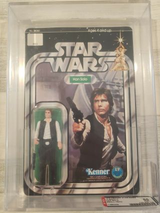 Vintage Star Wars 1978 Han Solo Small Head 12 Back - C Afa 85 (85,  85,  85) Unpunched