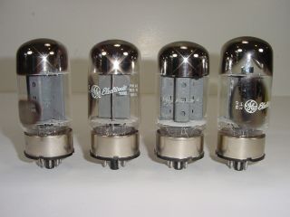 4 Vintage NOS 1960 ' s GE 6550 KT88 Grey Plate OOO Matched Amplifier Tube Quad 2 2