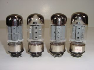 4 Vintage NOS 1960 ' s GE 6550 KT88 Grey Plate OOO Matched Amplifier Tube Quad 2 3
