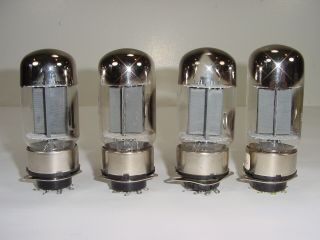 4 Vintage NOS 1960 ' s GE 6550 KT88 Grey Plate OOO Matched Amplifier Tube Quad 2 4