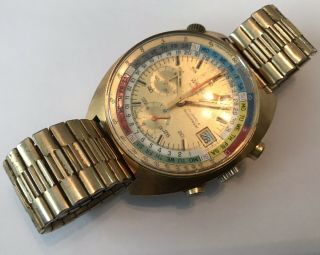 Wakmann Yacht Chronograph Watch Regatta 17 Jewels Vintage Swiss Parts/repair