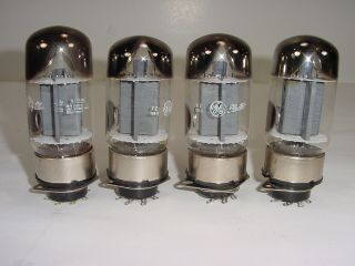 4 Vintage NOS 1960 ' s GE 6550 KT88 Grey Plate OOO Matched Amplifier Tube Quad 1 2