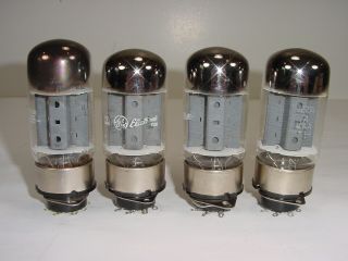 4 Vintage NOS 1960 ' s GE 6550 KT88 Grey Plate OOO Matched Amplifier Tube Quad 1 3