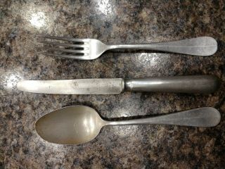 1939 & 1942 German WW2 army and navy fork spoon knife utensils RARE 3