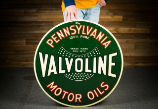 Valvoline Motor Oil Metal Gas Sign - Rare