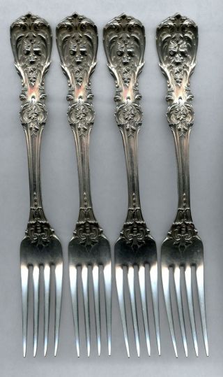4 Francis 1st Dinner Forks By Reed & Barton Sterling Silver 7 - 7/8 Inch (old Mark