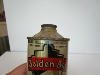 Vintage GOLDEN AGE Beer Can CONE TOP SPOKANE,  WA 1938 - Great Shape - Low Profile 6