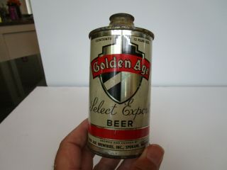 Vintage GOLDEN AGE Beer Can CONE TOP SPOKANE,  WA 1938 - Great Shape - Low Profile 9