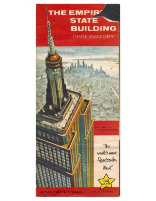 Rare Walt Disney Autograph on Empire State Building Brochure 2