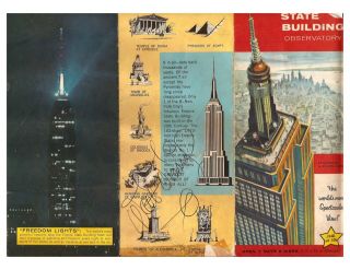 Rare Walt Disney Autograph on Empire State Building Brochure 3