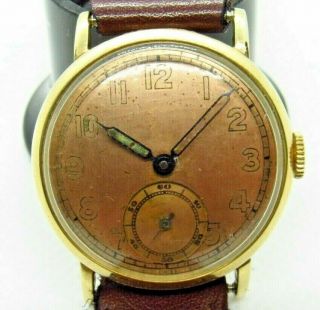 Vintage Swiss Acme Royce Watch 17 Jewels 14k Solid Gold - Running