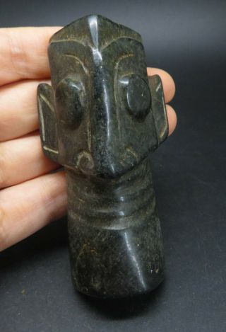 Antique Stone Age Neolithic Mythological Mask Statue
