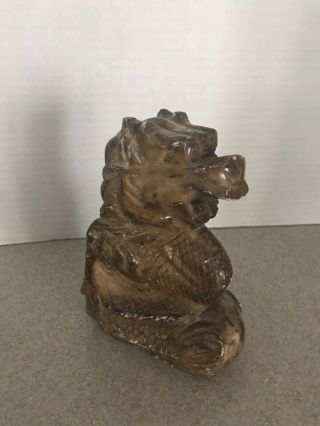 Vintage Hand Carved Soap Stone Chinese Dragon
