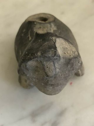Pre - Columbian Ecuador Jama - Coaque 300 Bc - 400 Ad Half Human/animal Whistle