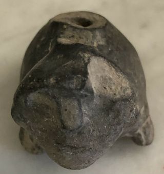Pre - Columbian Ecuador Jama - Coaque 300 BC - 400 AD Half Human/Animal Whistle 4