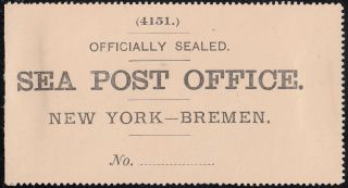Oxsp1 Sea Post Office Xf - - Extremely Rare - - Wl4995