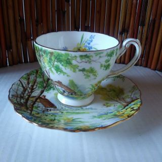 Hammersley Lorna Doone Cup And Saucer Set,  Floral Cottage England Bone China