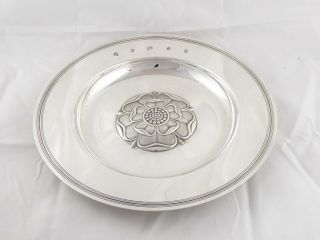 Large Vintage English Solid Sterling Silver Armada Dish 