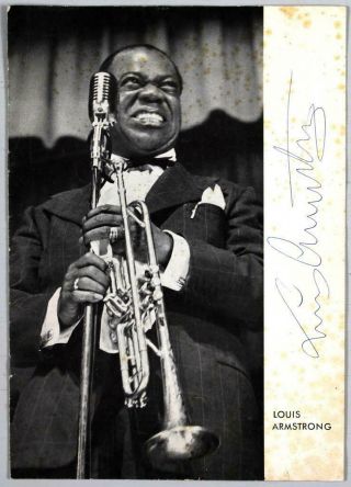 Louis Armstrong Rare Vintage Germany 1961 Jazz Concert Program Signed
