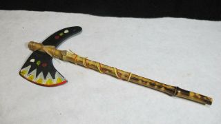 Vintage Rubber & Bamboo Tomahawk Toy Made In Japan Quality Made