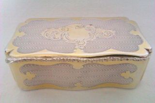 Extremely Rare 950 Solid Silver & Gold Gilt Minerva French Snuff Box C1846