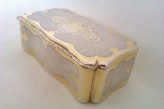 Extremely Rare 950 Solid Silver & Gold Gilt Minerva French Snuff Box c1846 3