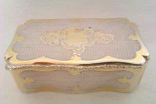 Extremely Rare 950 Solid Silver & Gold Gilt Minerva French Snuff Box c1846 7