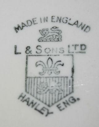 BISCUIT BARREL L & SONS HANLEY,  ENGLAND PORCELAINE SIGNED ANUR 1918? 7