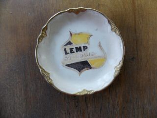 Pre Prohibition Antique Lemp Beer Porcelain Tip Tray Dish St.  Louis Falstaff