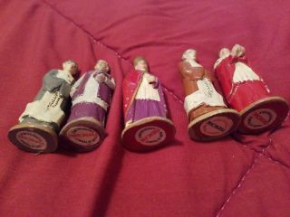 5 - Vtg.  METAL Toy Monks Pope Priest Frenchal Made in France Quiralu Catholic 2