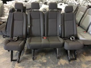 Rare Ford Transit 15 Passenger Oem Seat; Charcoal Cloth; Last 5th Row Set