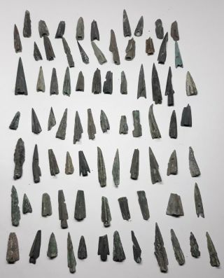 Scythian Arrowheads 7 - 2 Century Bc Bronze.