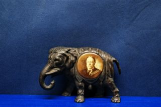 Antique Copper - Plated Cast Iron Political Mascots – Taft & Bryan – 1908 4