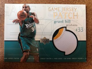 1999 - 00 Grant Hill Upper Deck Game 3 Color Jersey Patch Rare 1:7500 Packs
