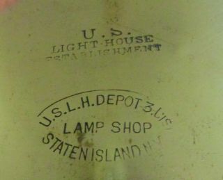UNITED STATES LIGHTHOUSE SERVICE Brass 3 - gal OIL Transfer CAN Pre 1915 2
