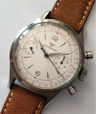Vintage Wittnauer Stainless Steel Screwback Chronograph From 60 