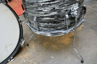 Vintage 1960 ' s Ludwig 3pc Classic Drum Kit Shell Pack Black Oyster Pearl 9