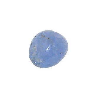 (2402) Blue Chalcedony Bead,  China.  古董蓝玉髓珠