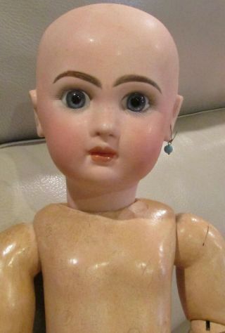 Antique Doll 21 " Pretty French Bisque Closed Mouth Tete Jumeau Bebe Wsigned Body